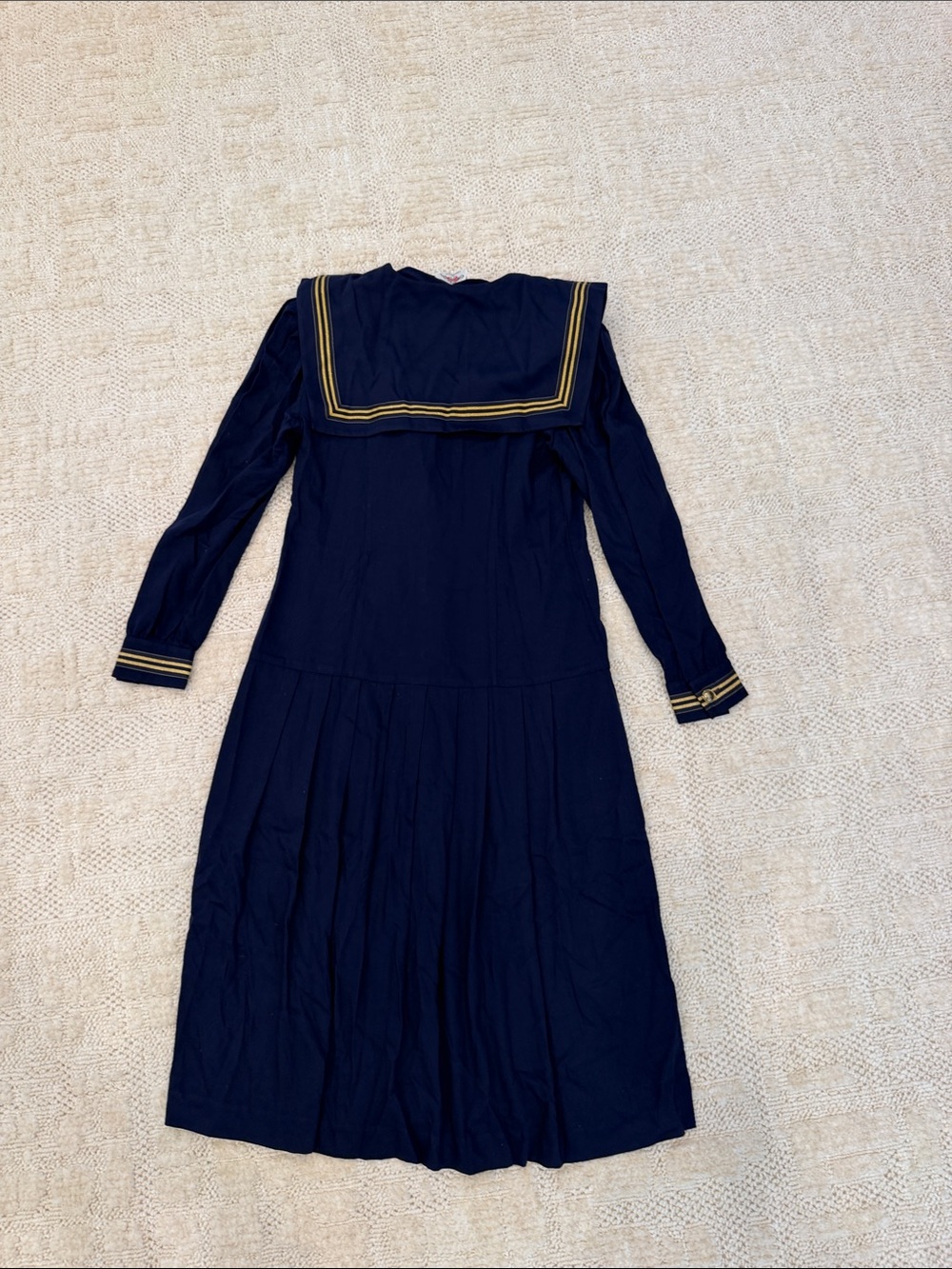 Vintage 80s Dress.20s Style Sailor Dress.Lanz Dress Navy Blue Sailor Dress Sz 8 - Picture 3 of 15